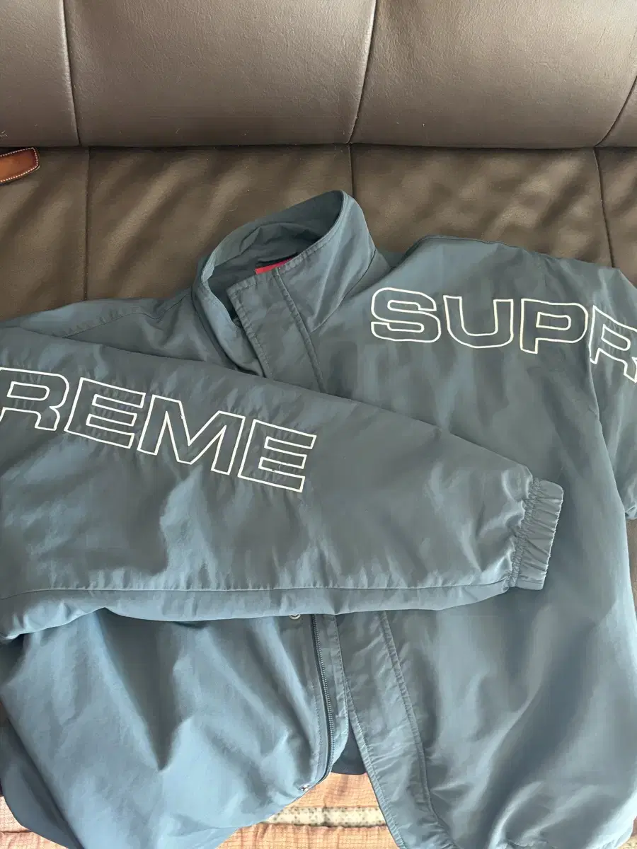 (Used) Supreme Spellout Embroidered Track Jacket Dark bloo - 23FW