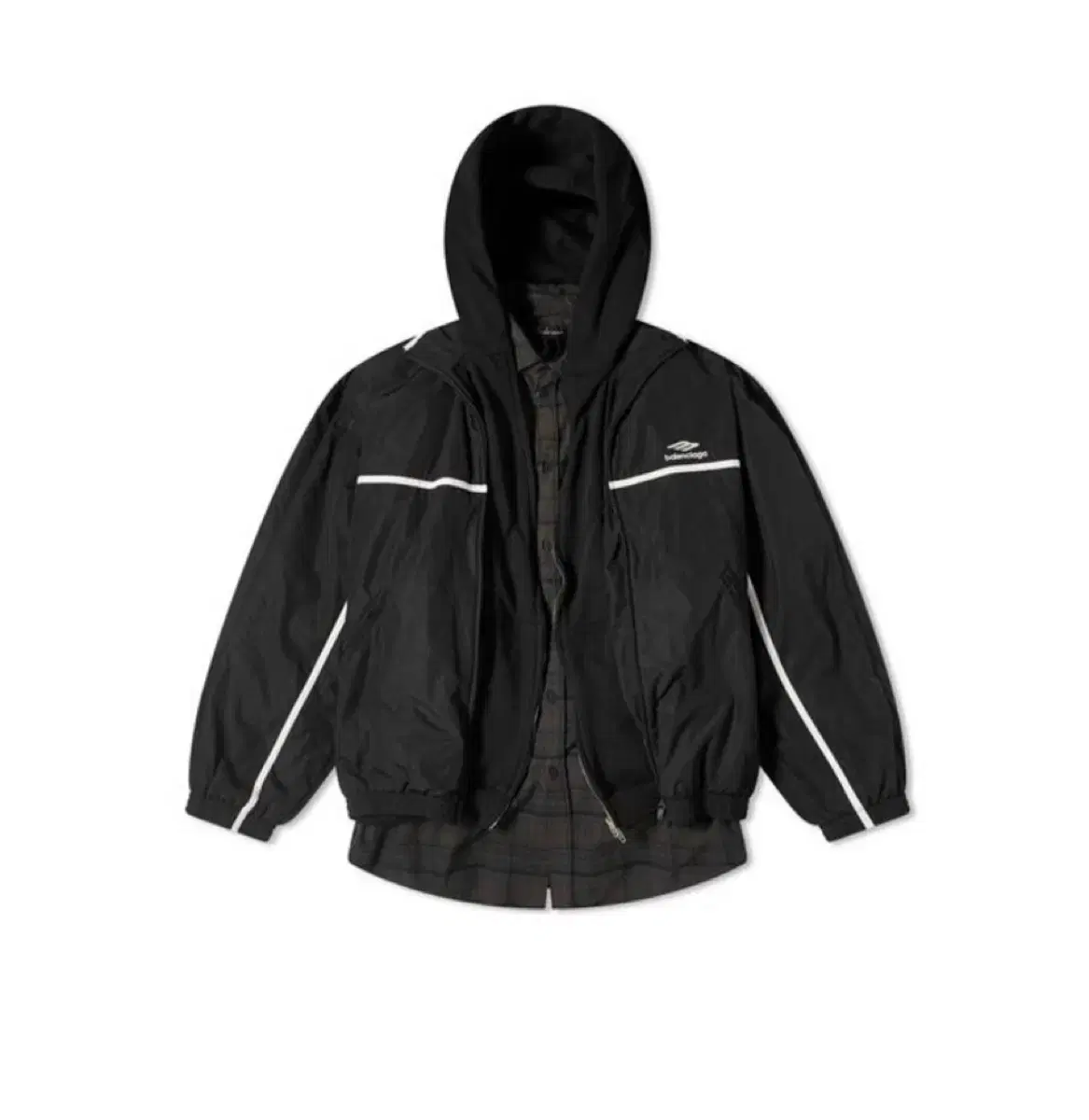 3]Balenciaga 3B Layered Tracksuit Jacket Sports Ikon