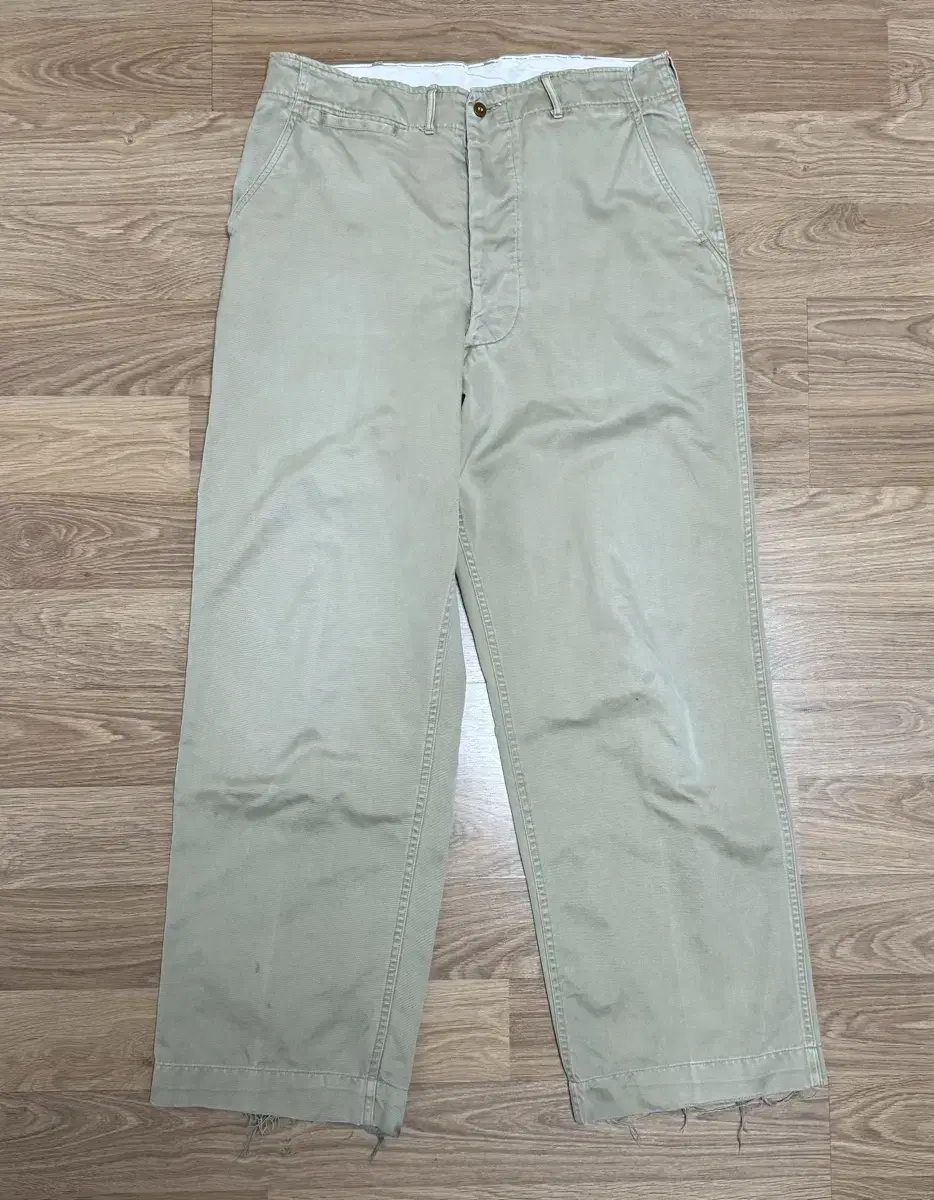 40's WW2 US Army Khaki Officer Chino Pants Size 34