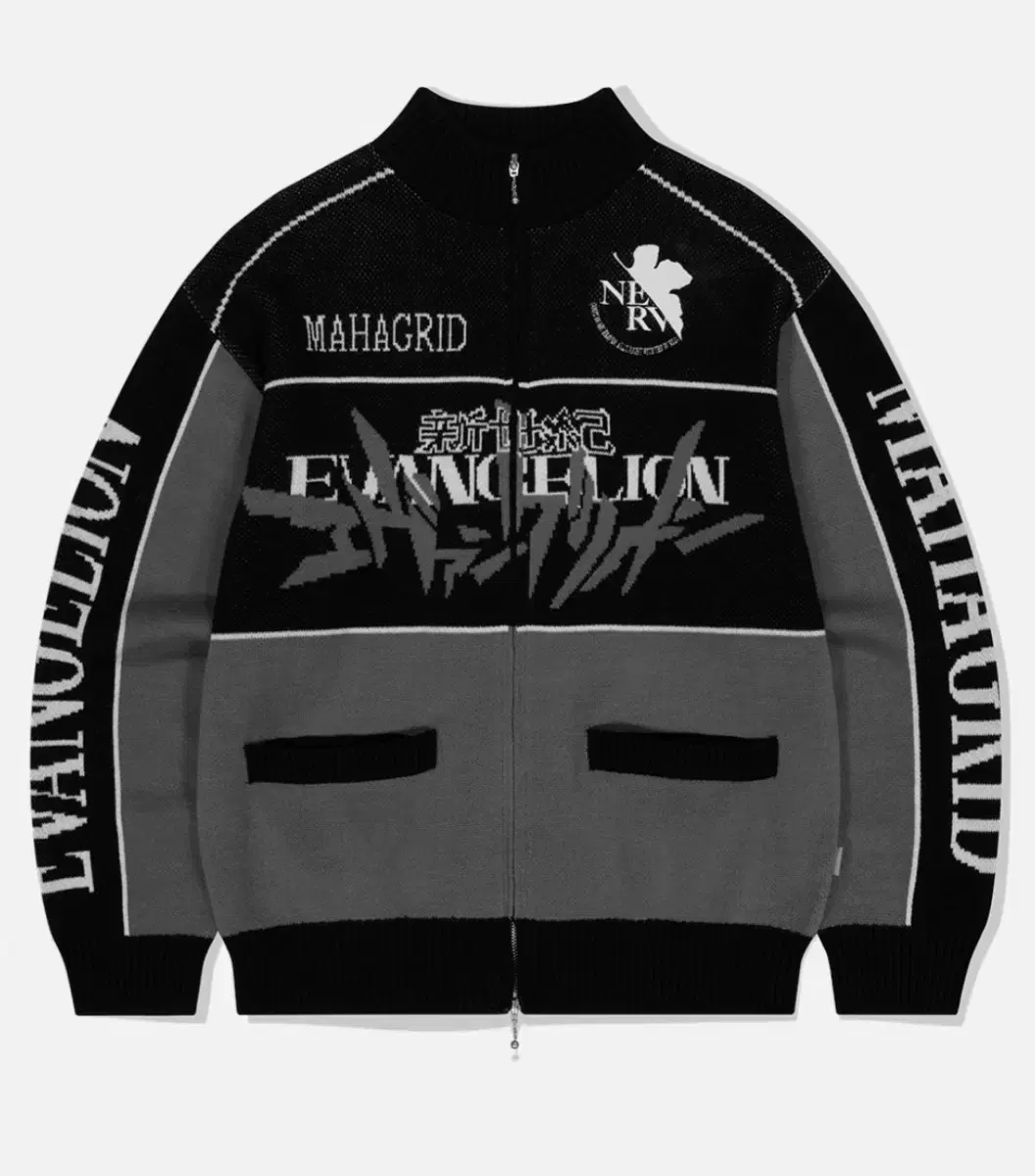 Evangelion Mahagrid Track Knit Zip Up Black L