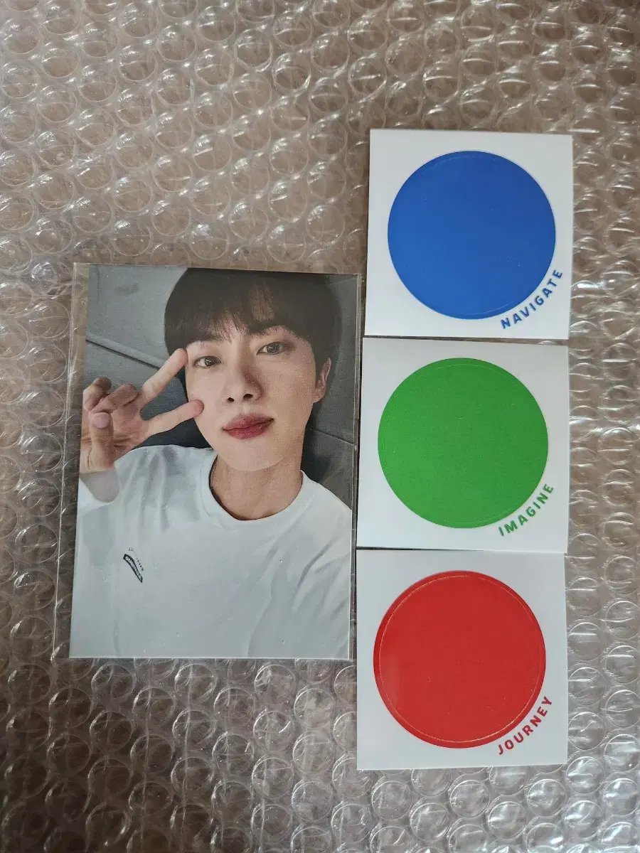 (unsealed) bts jin HAPPY pop up pre-order benefit photocard