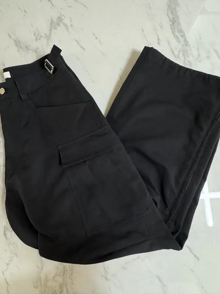 Non-Nodal Side Zip Cargo Pants Black 1 size