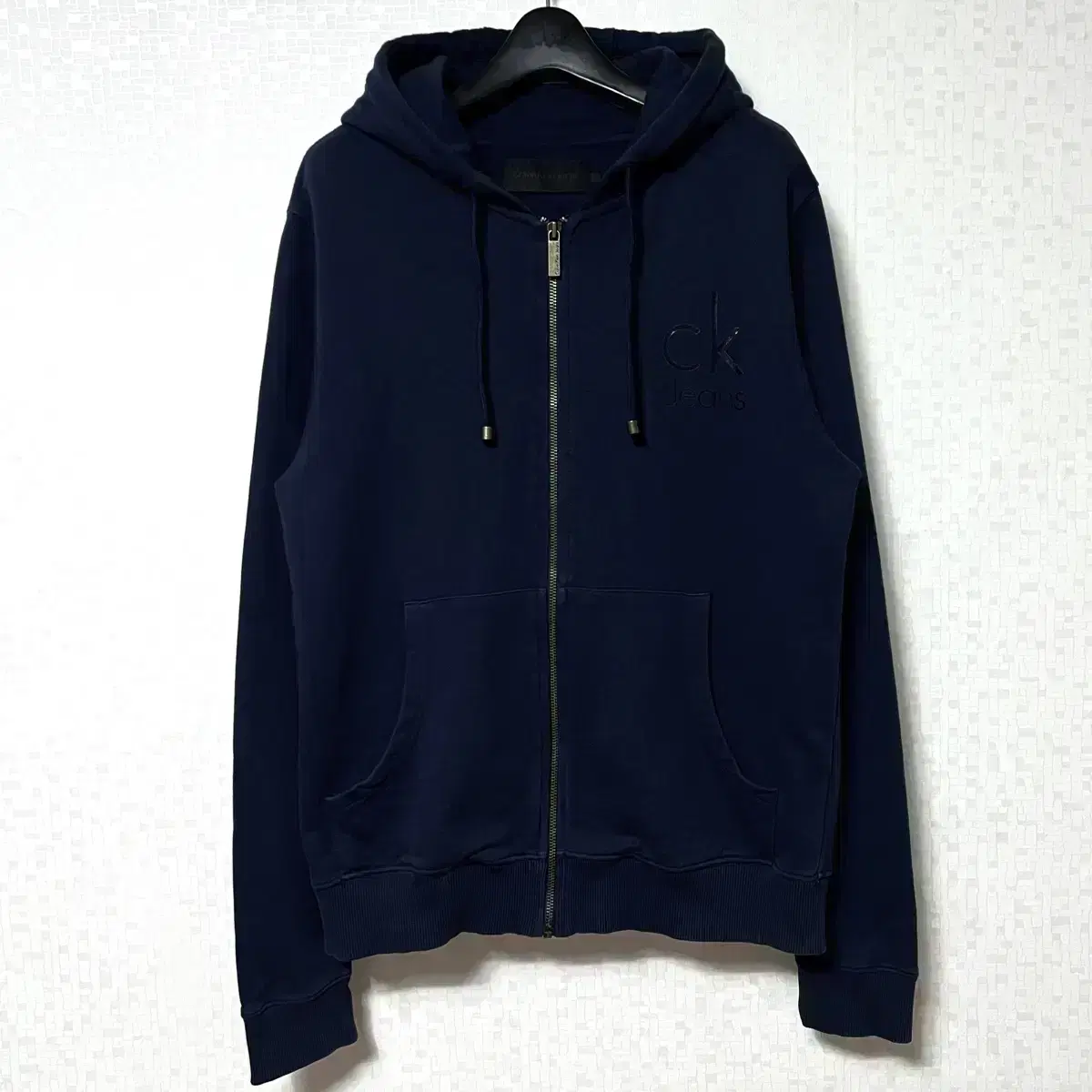 [M,95]Calvin KleinJins CK Hooded Zip-up Navy