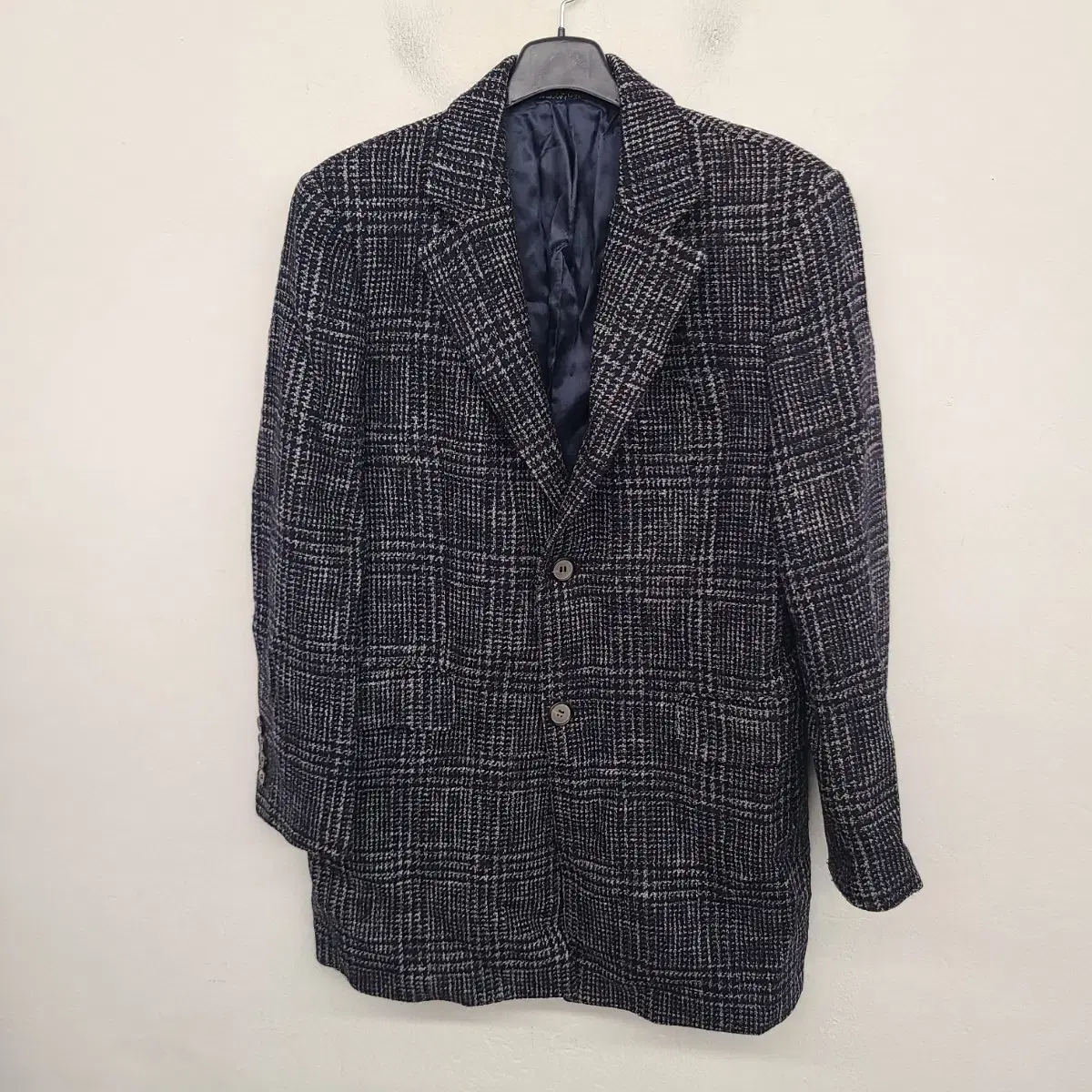 [100/L] Brunovapi wool-blend single check coat