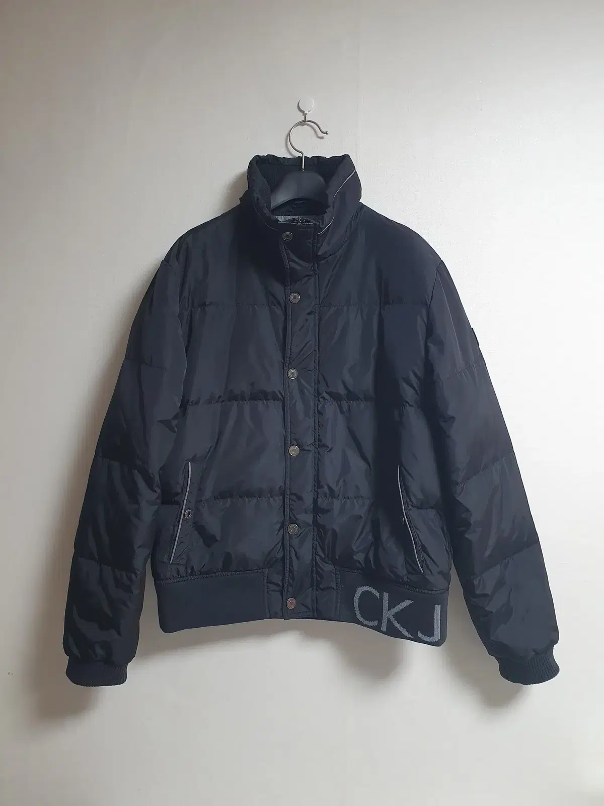 Free Shipping Calvin Klein jin CKJ Logo Duck Down Jacket Duck Down Jumper Black L