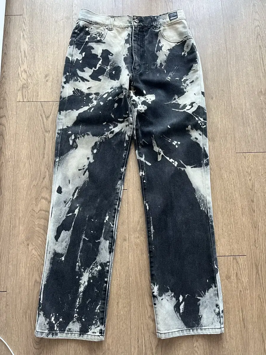 Tie-dye Versace denim pants