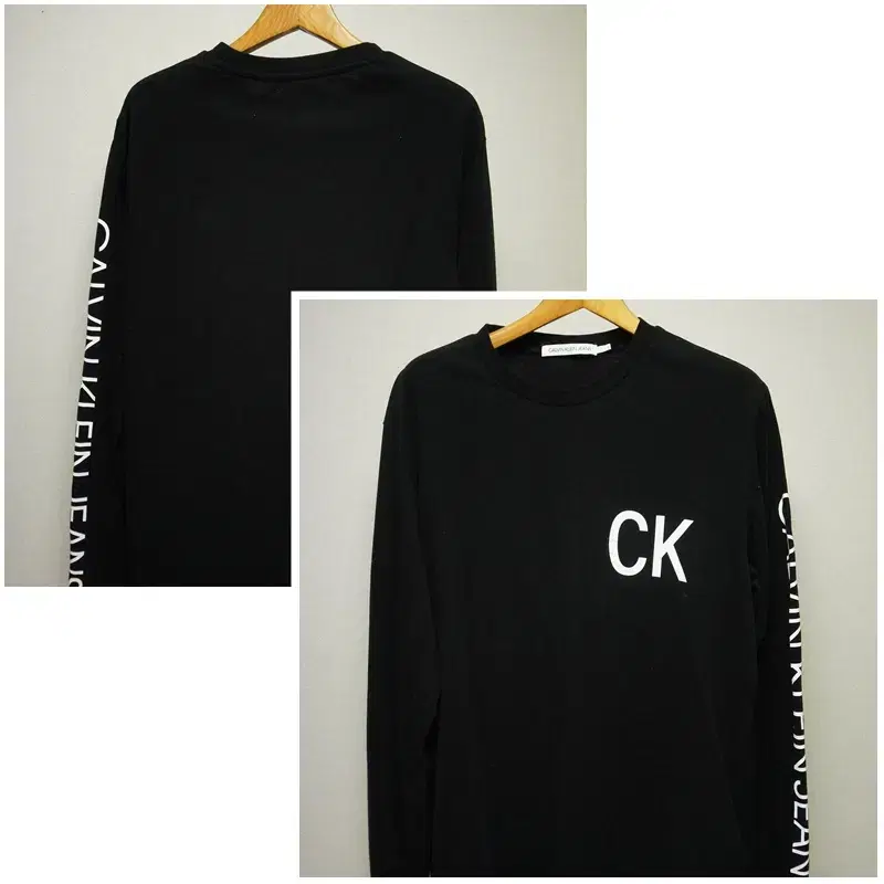 Calvin Klein Black Big Logo Round T-shirt Men100