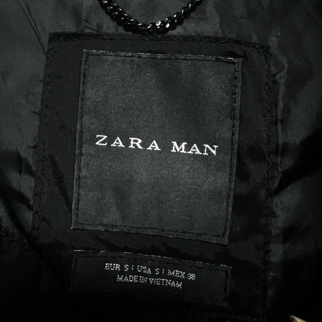 [S,90] 자라맨 ZARA 캐주얼 패딩 자켓 블랙