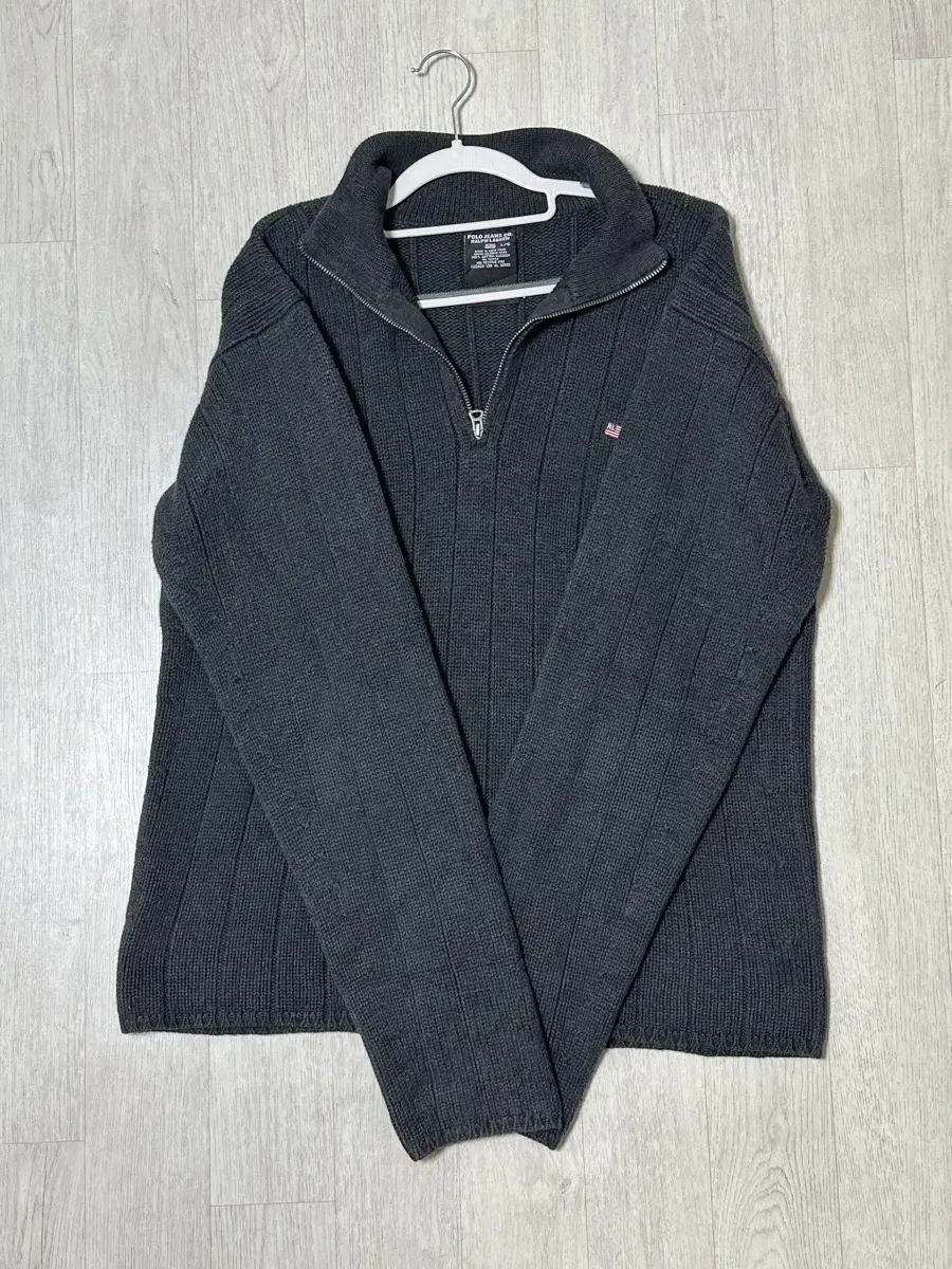 Polo Double L Vintage Cotton Knit Zip-up 2XL