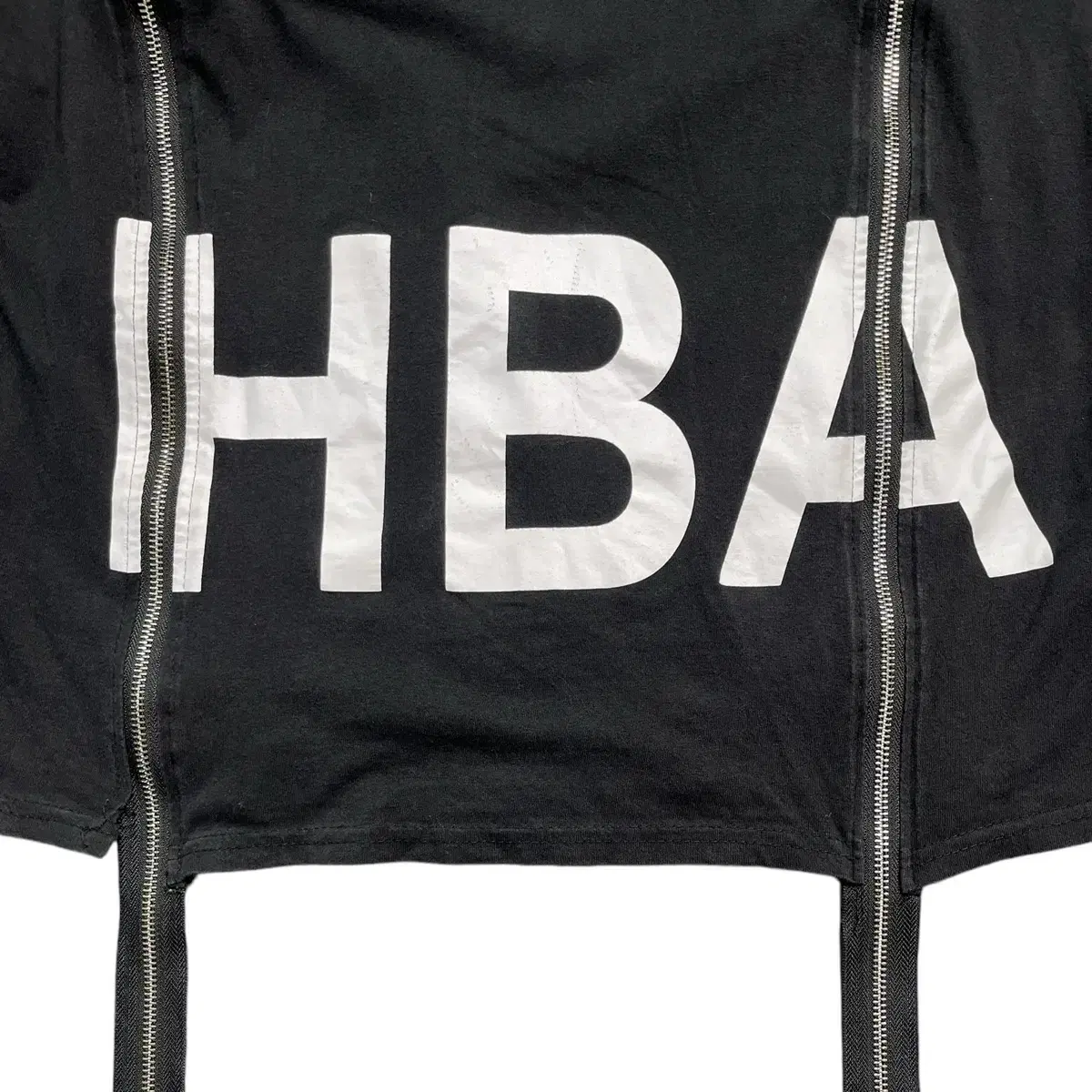 HBA 후드바이에어 지퍼 반팔 티셔츠