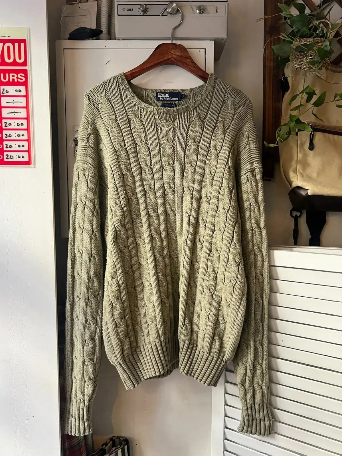 [L]Polo Ralph Lauren Pretzel cotton knit