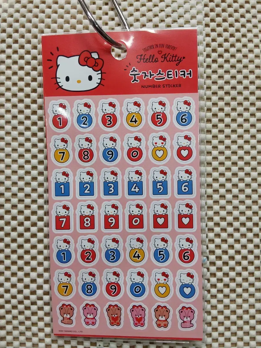 San Rio Hello Kitty Numbers Sticker Daku Polku Deco