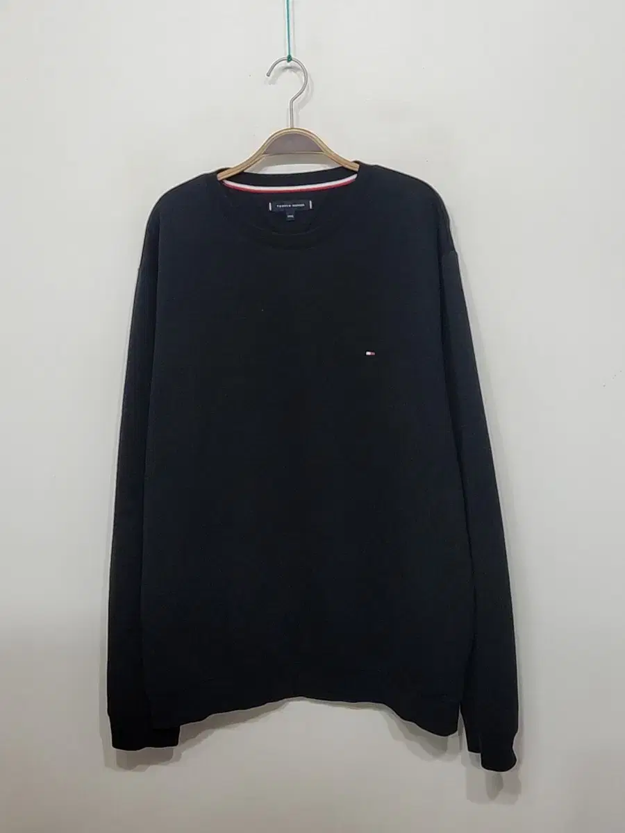 (XXL) Tommy Hilfiger Man-to-Man Black Big Size Sweatshirt