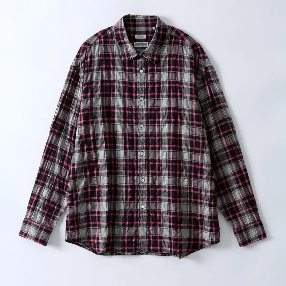 [1] Woodbury Wrinkle Washed Check Shirt Pink