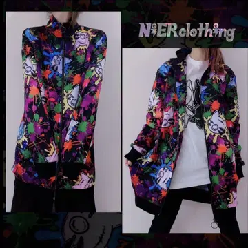 NieR SHINY HIP ZIP OUTER HIGH-NECK