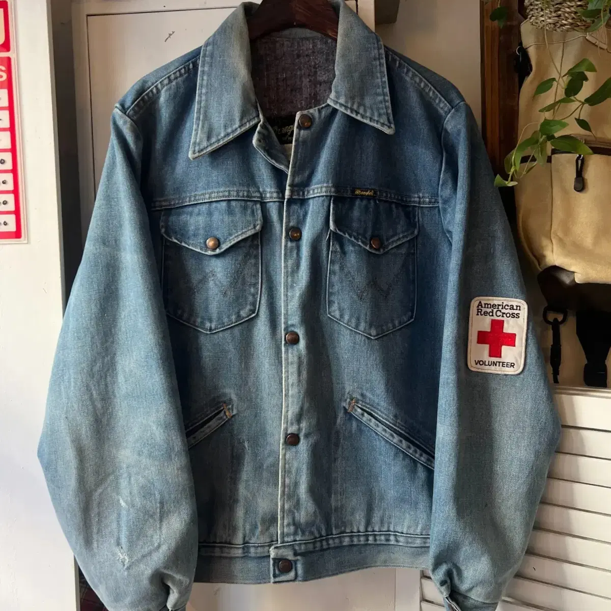 [L]70's 랭글러 Made in USA  블랭킷 데님 자켓