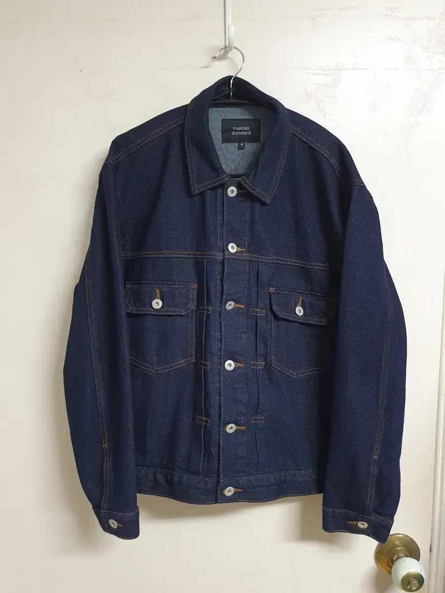 Unisex Standard Denim Jacket Deep Indigo (M)