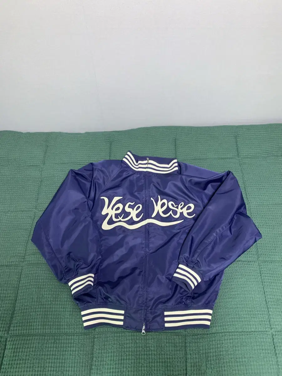 YesEyeSee High Neck Stadium Jacket Navy