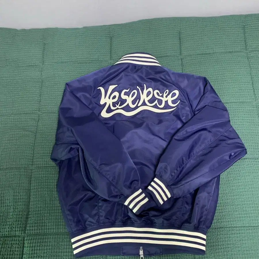 YesEyeSee High Neck Stadium Jacket Navy