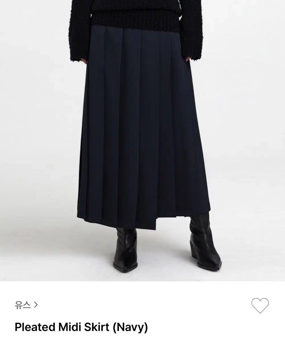 [새상품]유스 우먼 youth Pleated Midi skirt-Navy