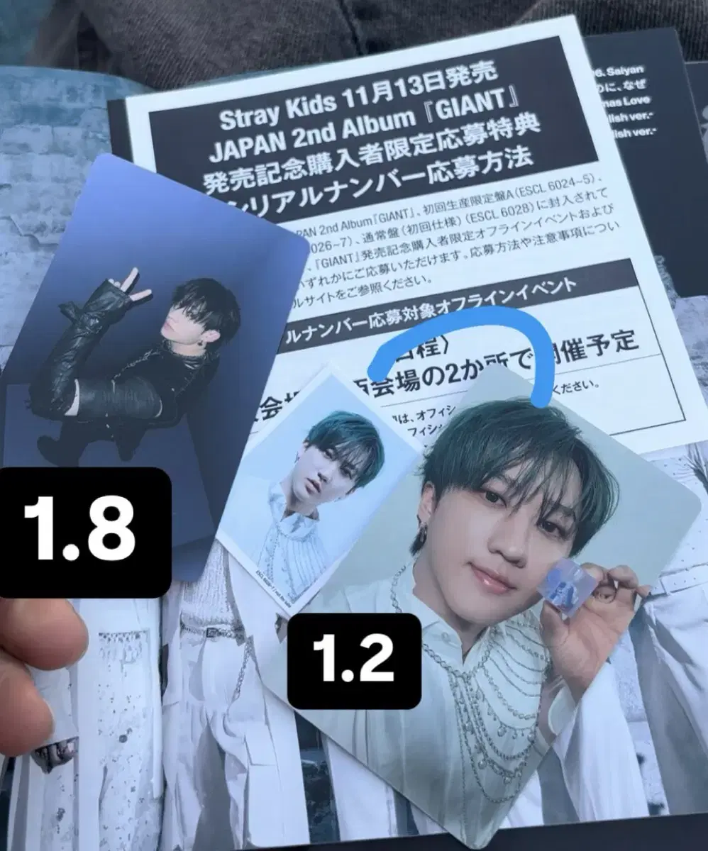 Giant skz changbin bahn photocard+sigma