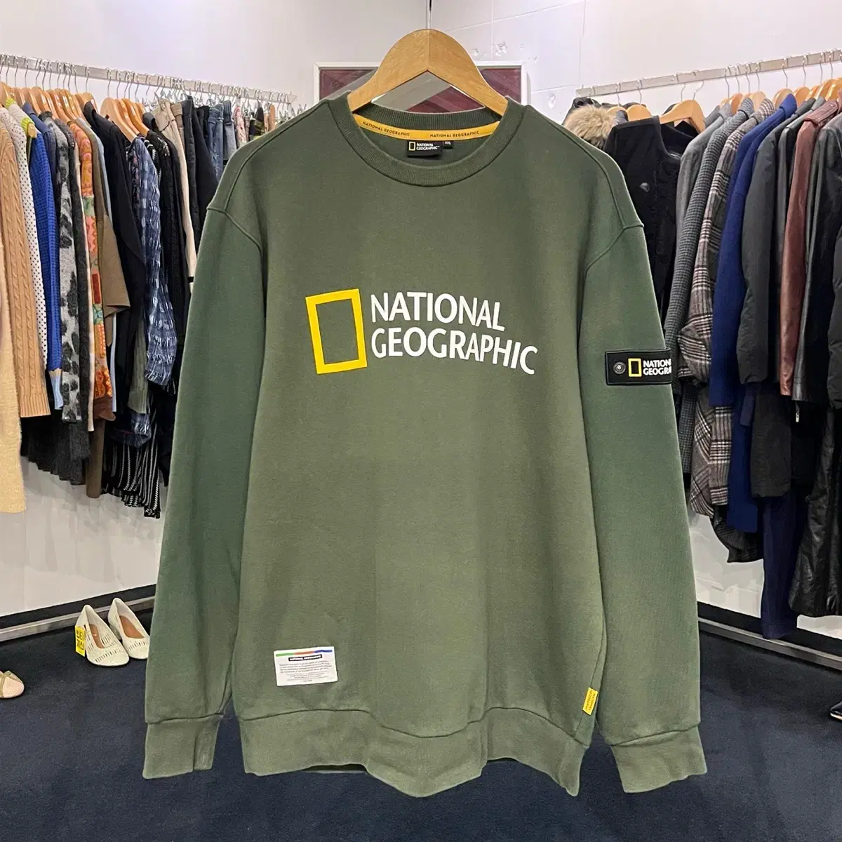 [Tacpo] [2XL] National Geographic Man to Man Olive