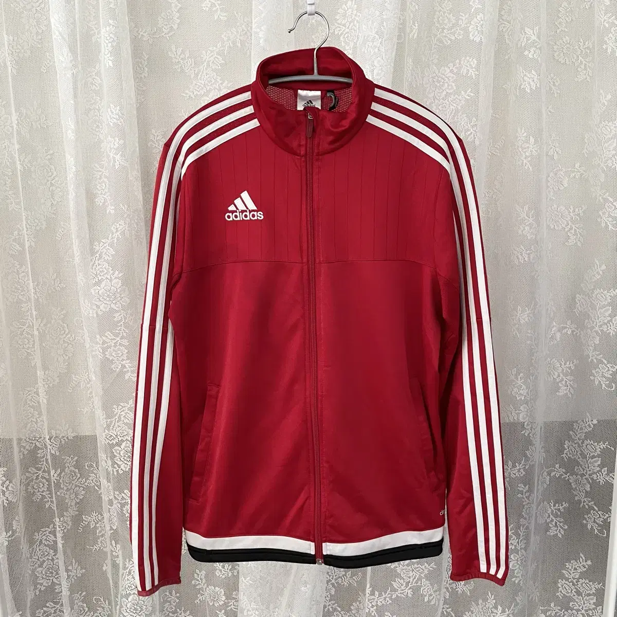 100) Adidas TIRO15 Red Tricolor Logo Jersey