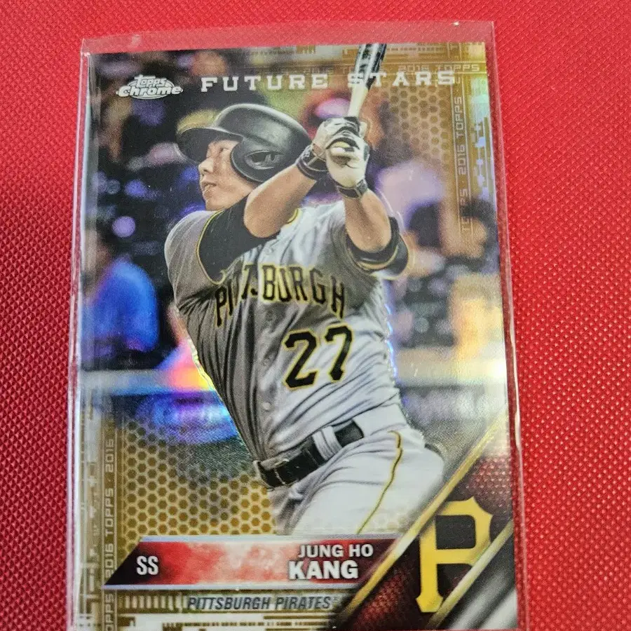 강정호 50장 한정 Topps Chrome 골드 리플렉터 카드