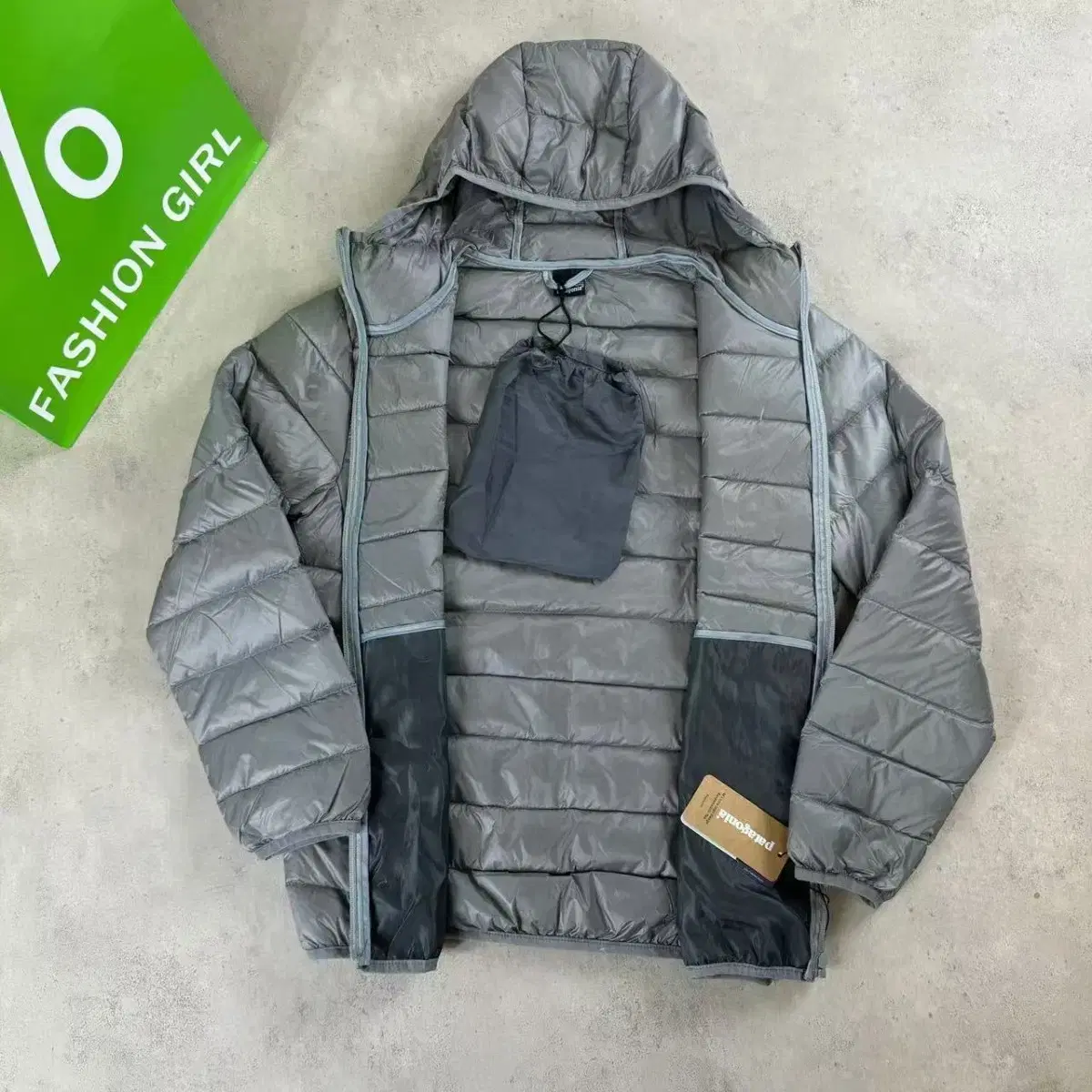 PatagoniaPatagonia Gray Light Down Puffer Bagel Coat