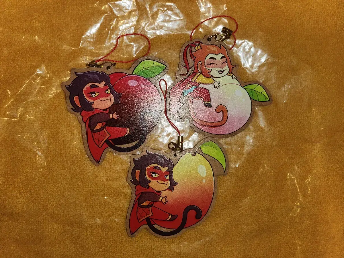 Monkey Kid Unofficial Overseas Goods Double Sided Wooden Keyring