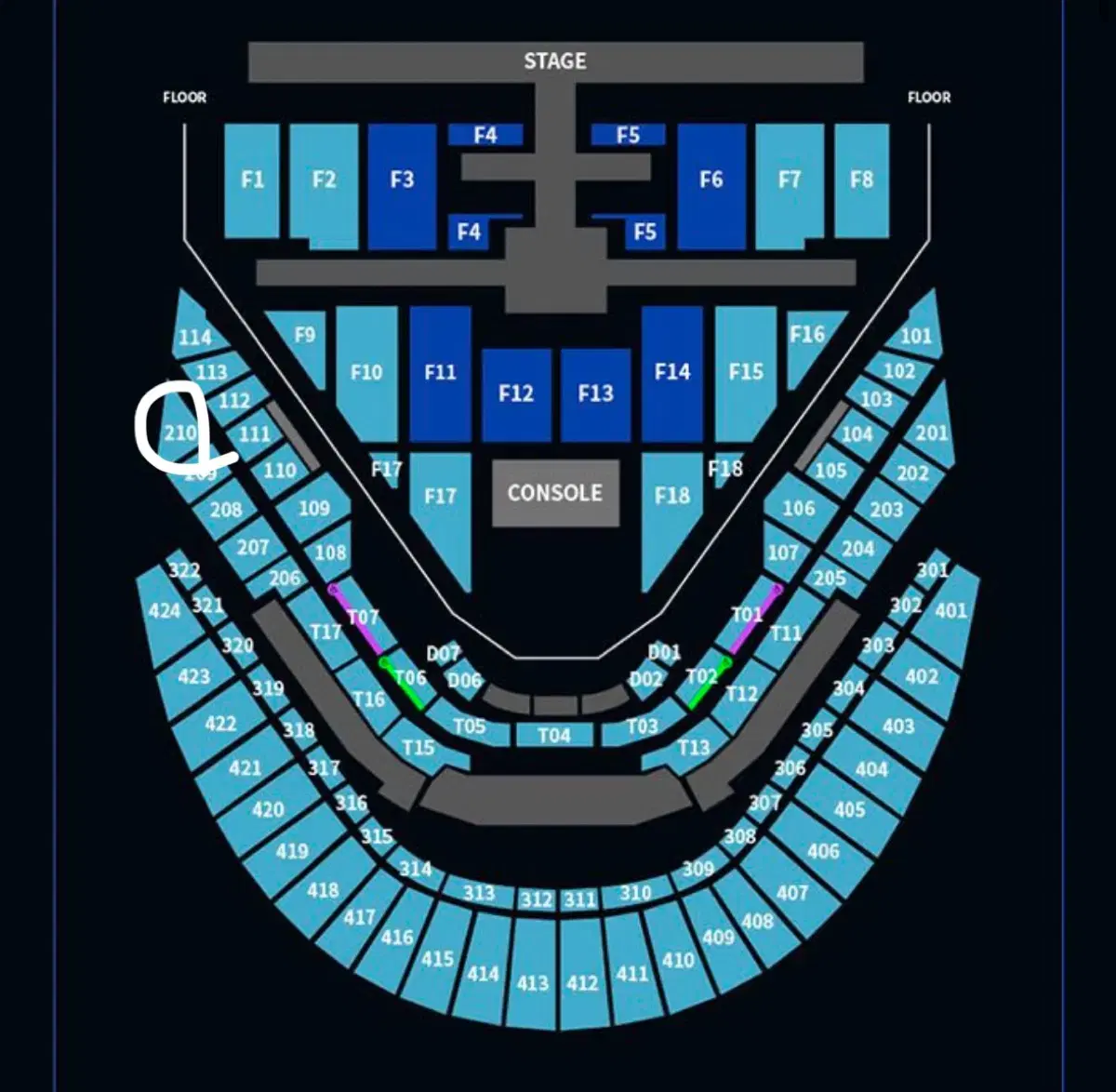 엔시티127 더모멘텀 네오시티 콘서트 막콘 210구역 2열 양도