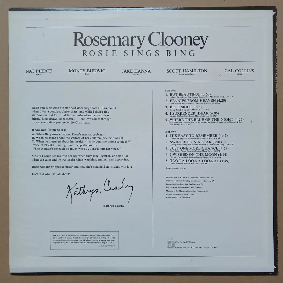 LP rosemary clooney