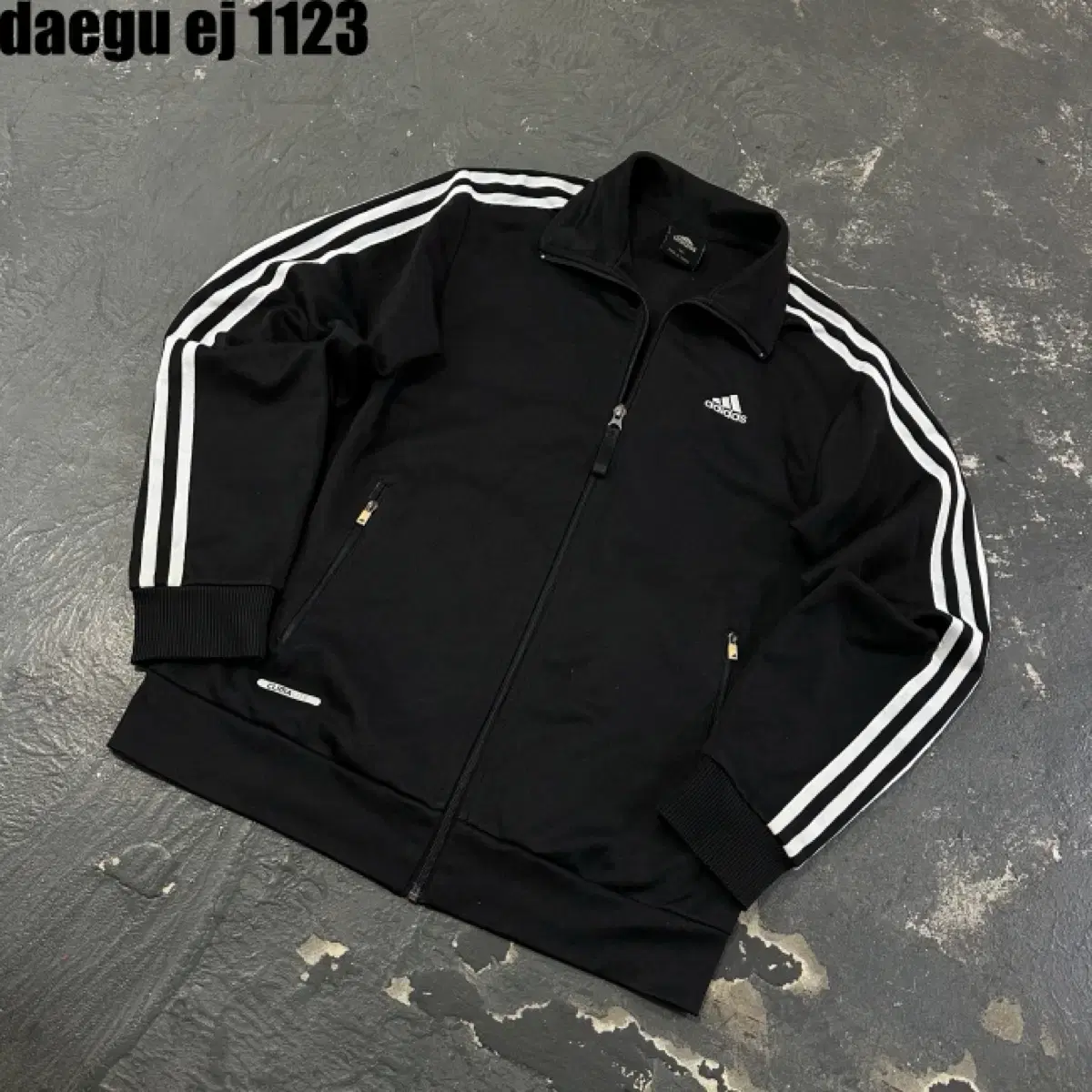 Adidas Jersey Zip Up Black