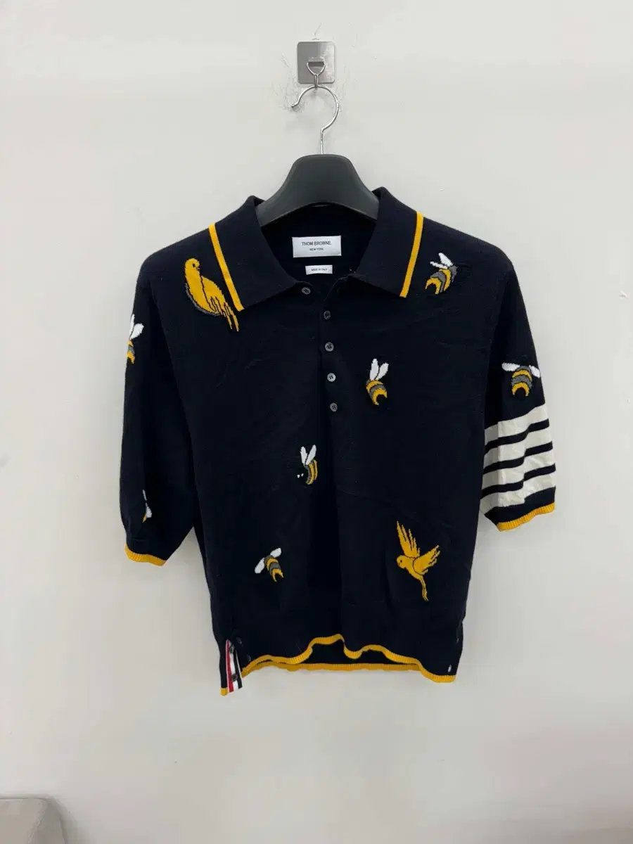 Thom Browne Bird&B PK Polo kara Short Sleeve T-Shirt Size 4