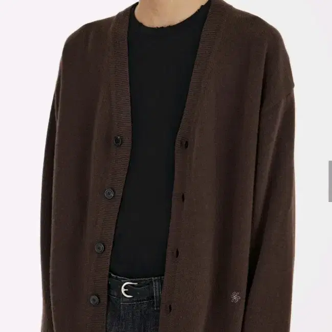 유스 Emblem Cardigan - Brown M사이즈