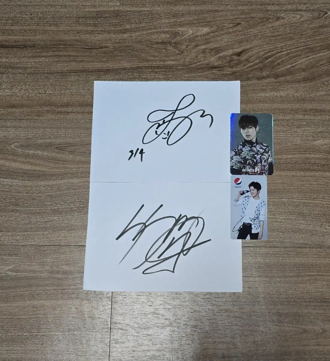 Infinite jang dongwoo dongwoo lee sungjong sungjong early autographs autographed sign signature sells