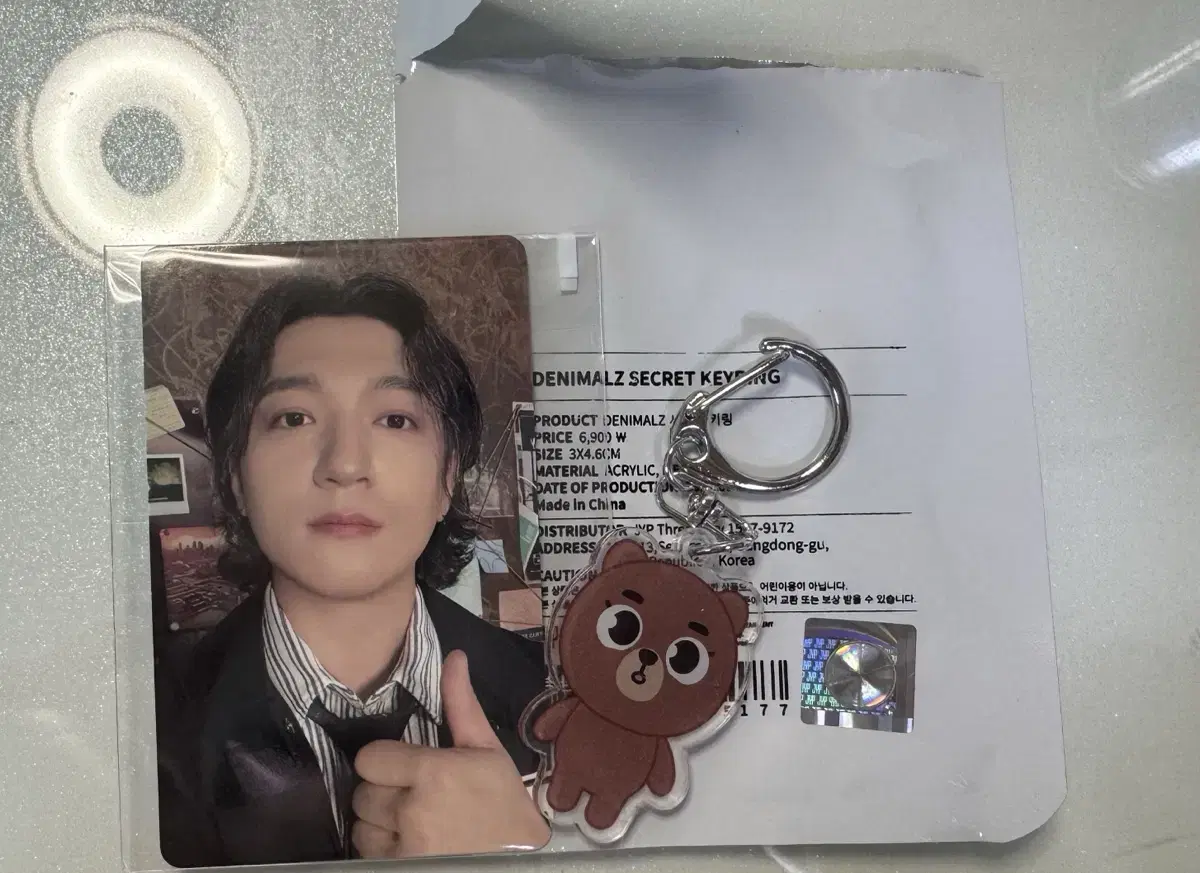 Day 6 Sungjin's room photo card keyring Denimals photocard pop up Online 40,000 won pre-order benefit