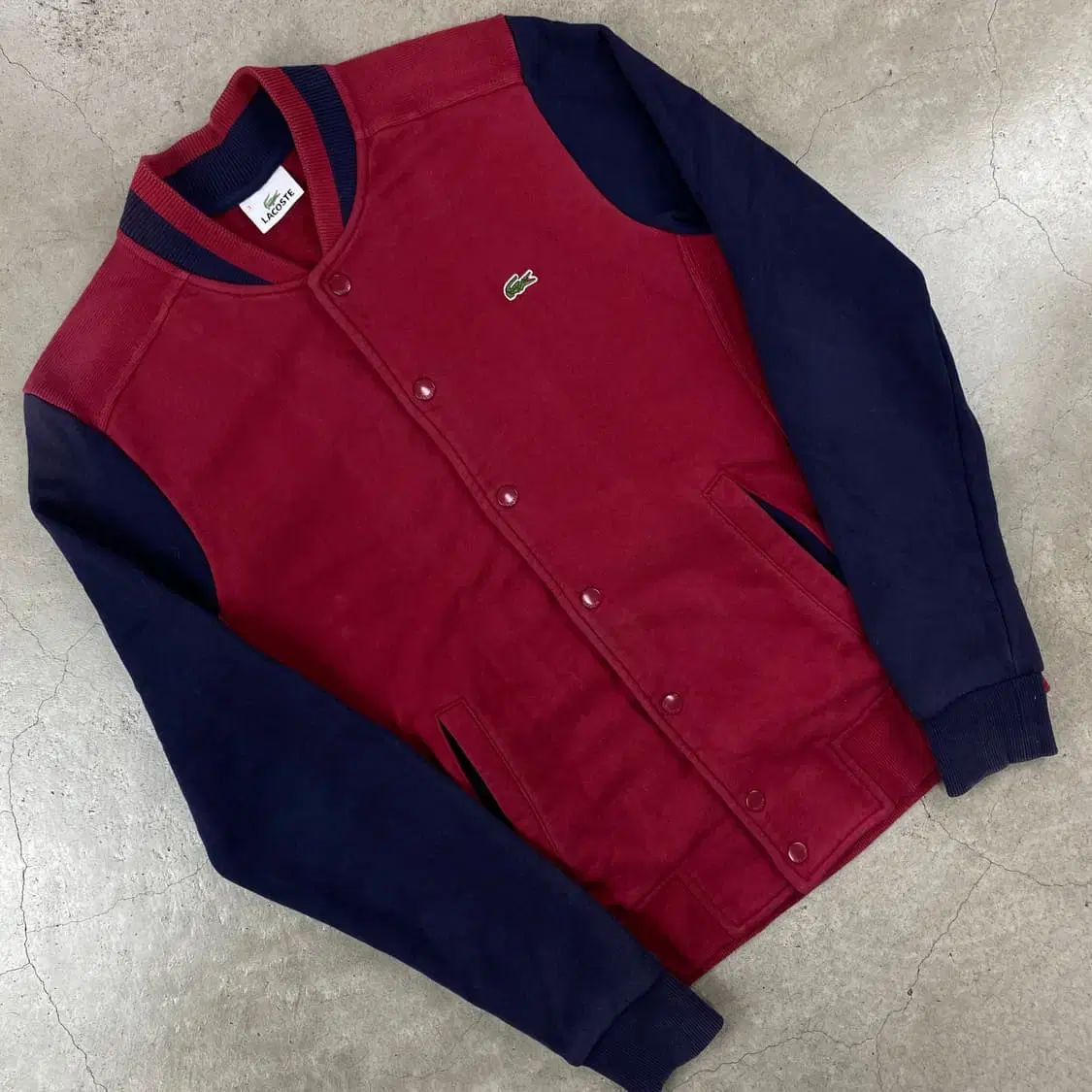 Lacoste Logo Red Varsity Jacket