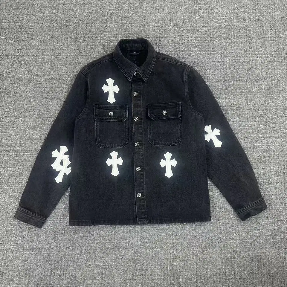 블랙 청 작은 코트입니다 Chrome Hearts