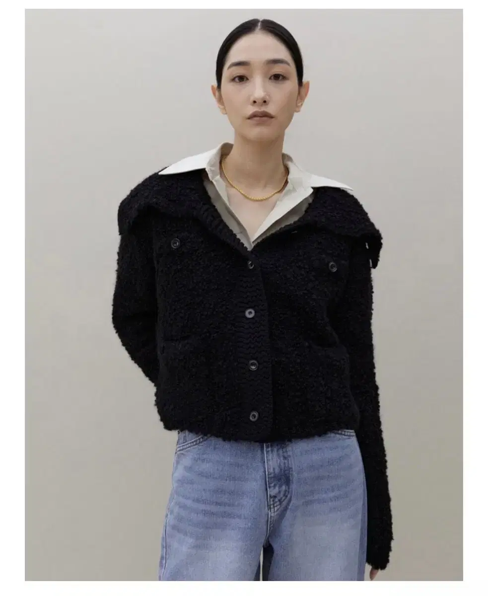 아우로 ouro Curly Collar Cardigan