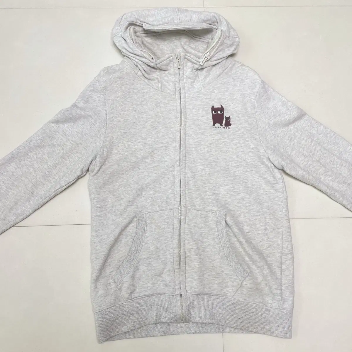 95 Empoleon Oatmeal Hoodie Straw Up