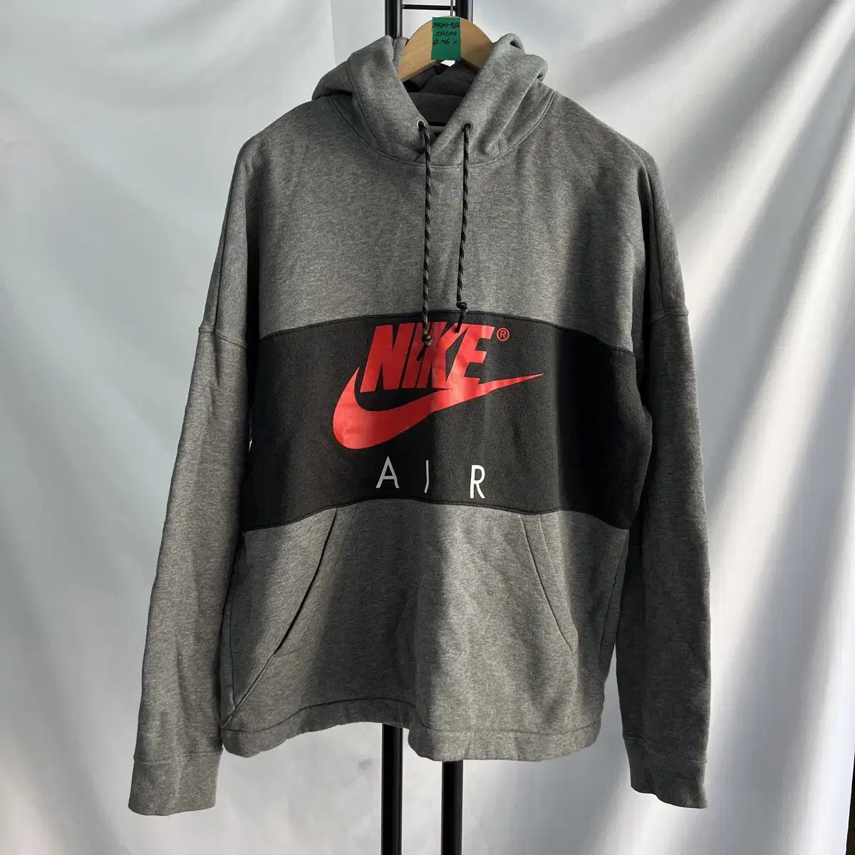 [Authentic/2XL] Nike Swoosh Air Brushed Grey Hoodie