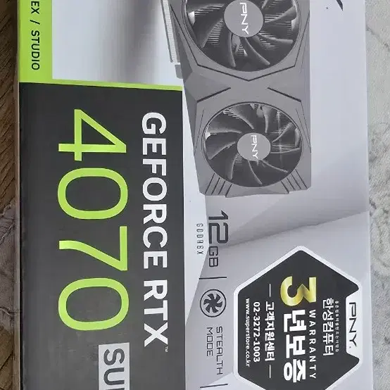 PNY 지포스 RTX 4070 Super 12G 램 미개봉 새제품