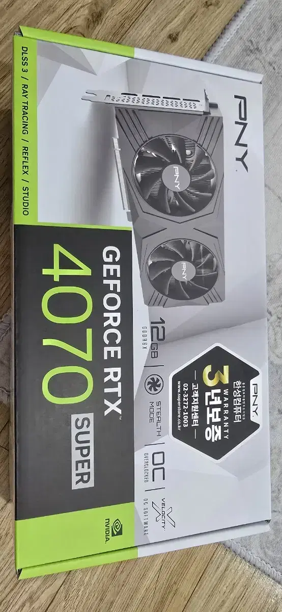 PNY 지포스 RTX 4070 Super 12G 램 미개봉 새제품