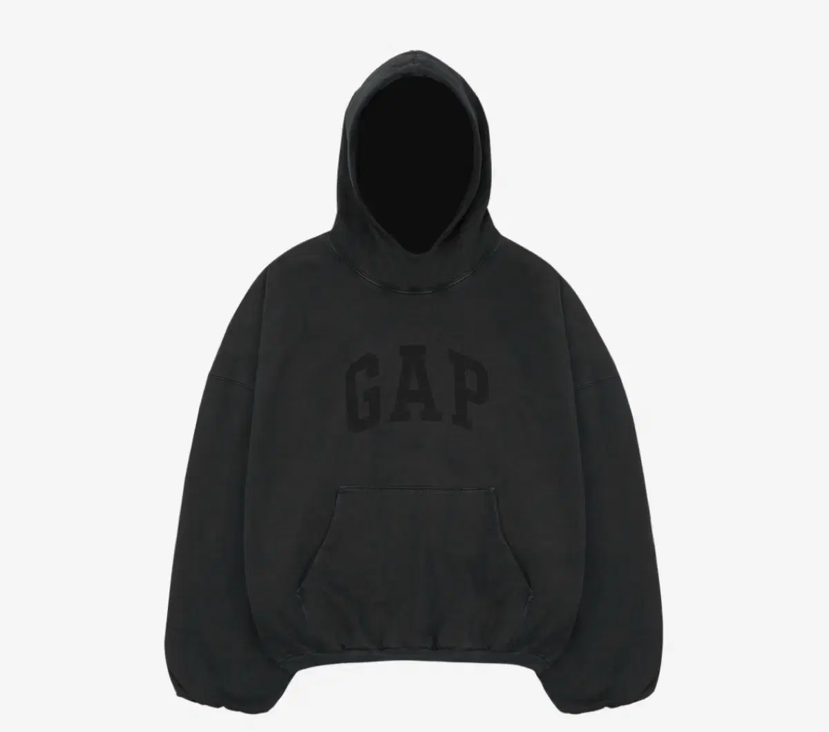 [Size L] E.JI Gap by Balenciaga Dove Hoodie Washed Black