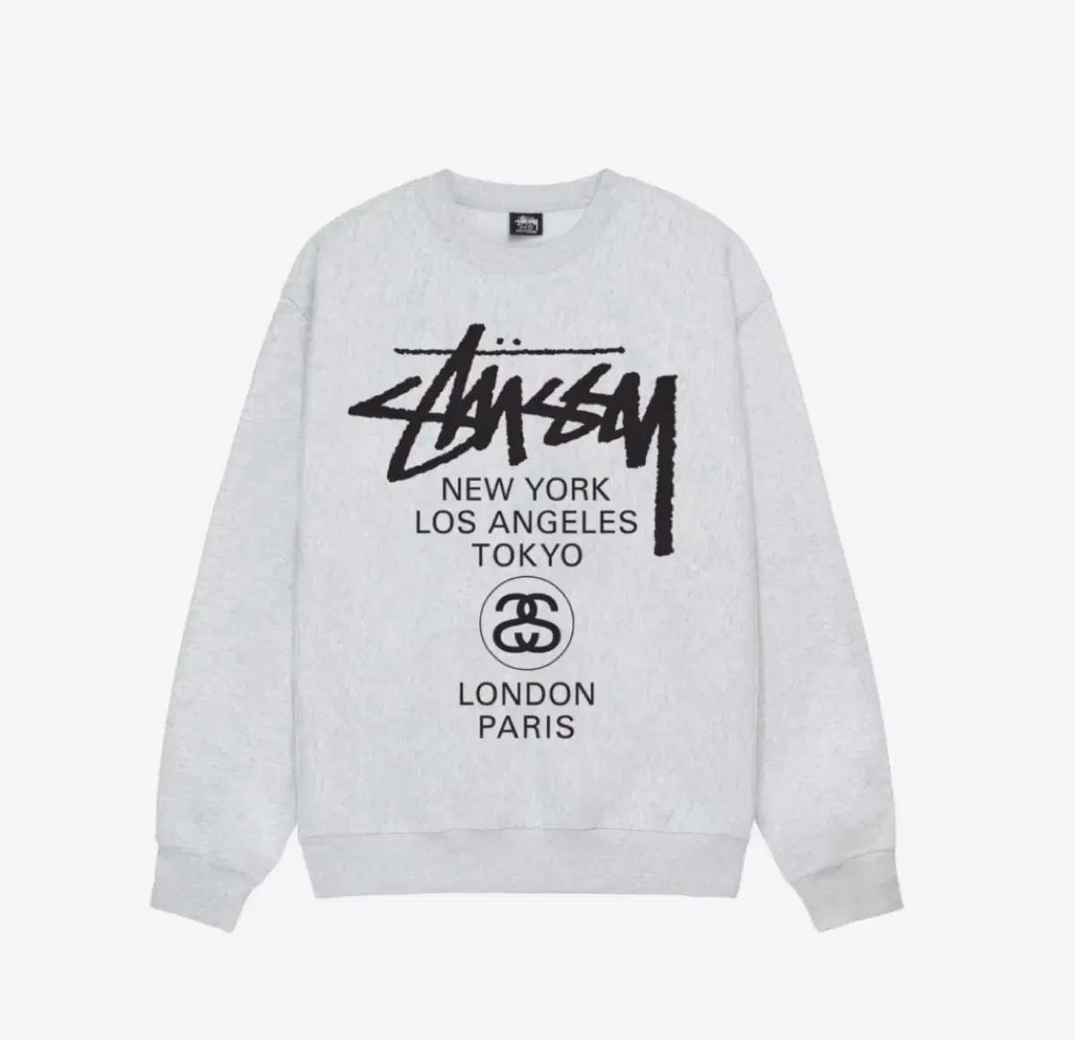 Stussy worldtour Crewneck Ashheader 2024