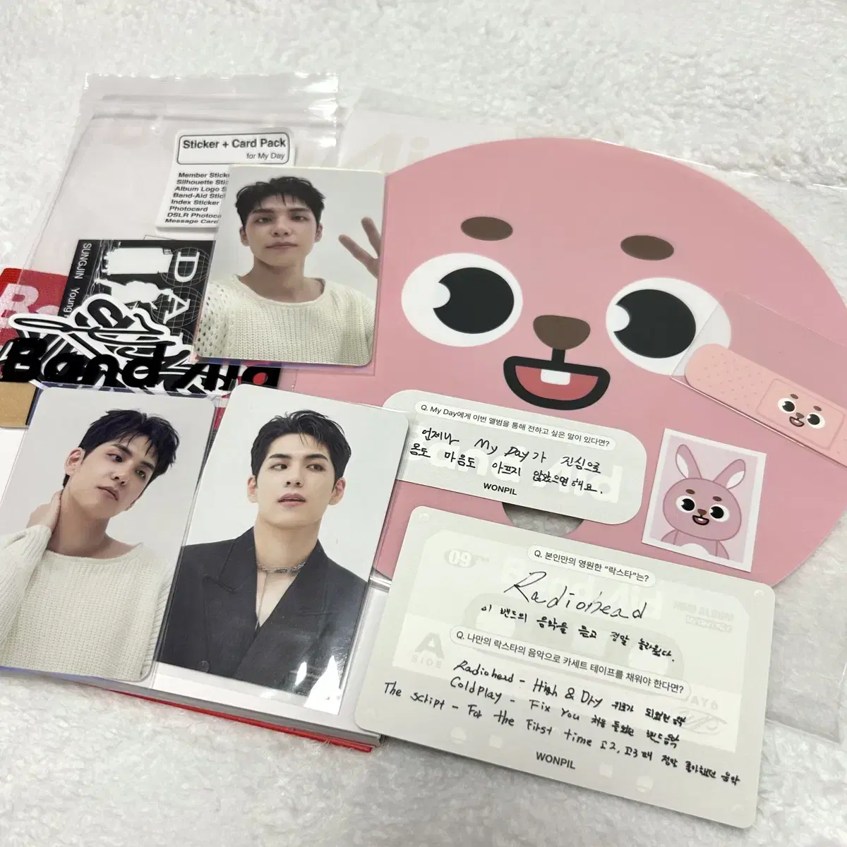 Day 6 One Peel Bandaid album Components + Pop Up Goodies