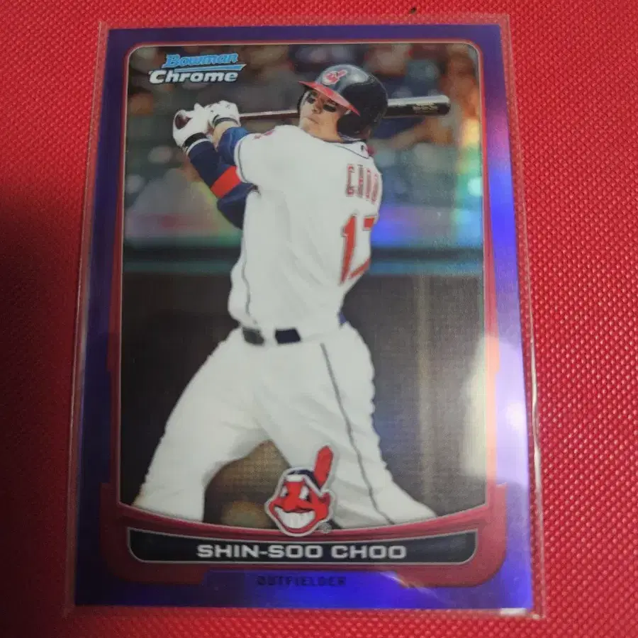 추신수 199장 한정2012 Bowman Chrome 퍼플 리플렉터 카드