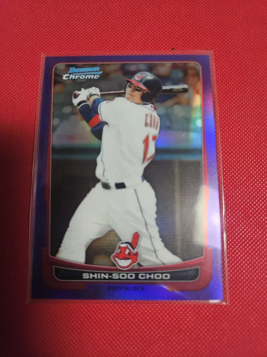 추신수 199장 한정2012 Bowman Chrome 퍼플 리플렉터 카드