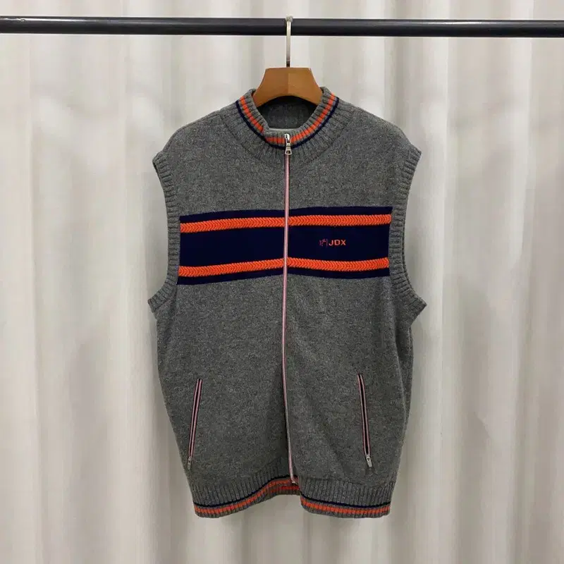 JDX Golf Logo Wool Knit Vest Zip-up 95 S04064